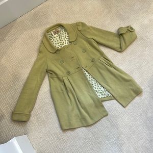 Forever 21- green peplum pea coat